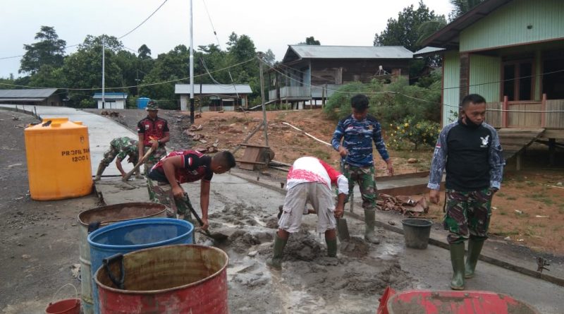 Sisa Waktu 10 Hari, TMMD Ke-109 Wiltas Kodim Malinau Kebut Sasaran Semenisasi Jalan