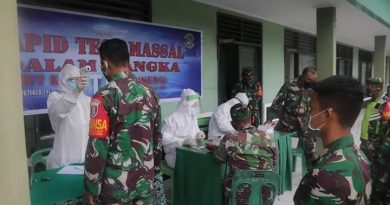 Kegiatan Rapid test Prajurit TNI