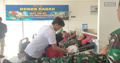 Dandim 0903/Bulungan Hadiri Kegiatan Donor Darah dalam Rangka HUT Ke-67 Kodam VI/Mlw di Tanjung Selor